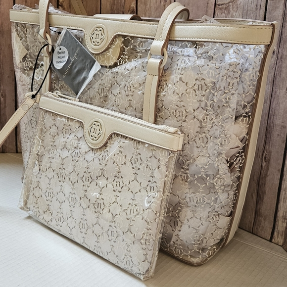 NANETTE LEPORE Clear Tote & Wristlet NWT - Picture 3 of 15